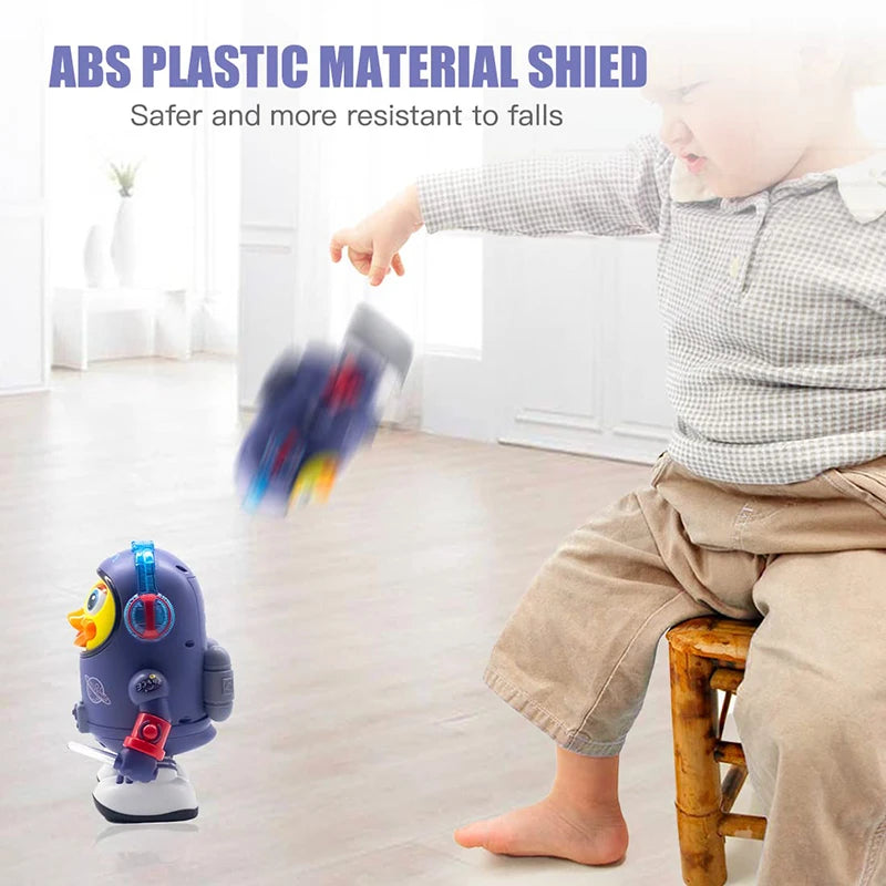 Baby Duck Toy Musical Interactive Toy Electric with Lights and Sounds Dancing Robot Space Elements for Infants Babies Kids Gifts