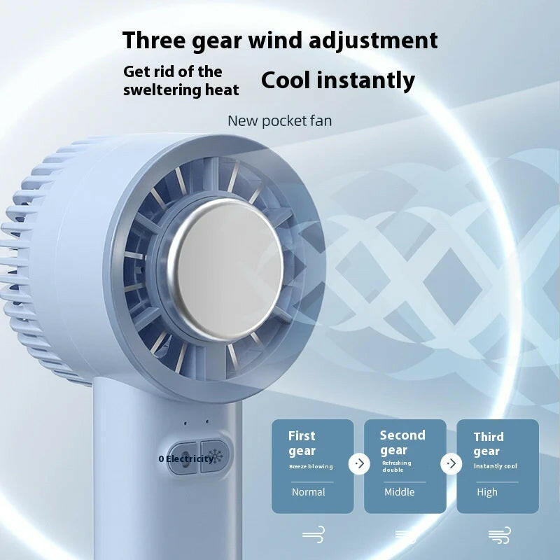 2024 Summer Gadget Handheld Turbo Jet Fan Mini Portable Ice Cold Fan Generation Brushless Motor Wind High Speed Duct Fans Violent Blower.