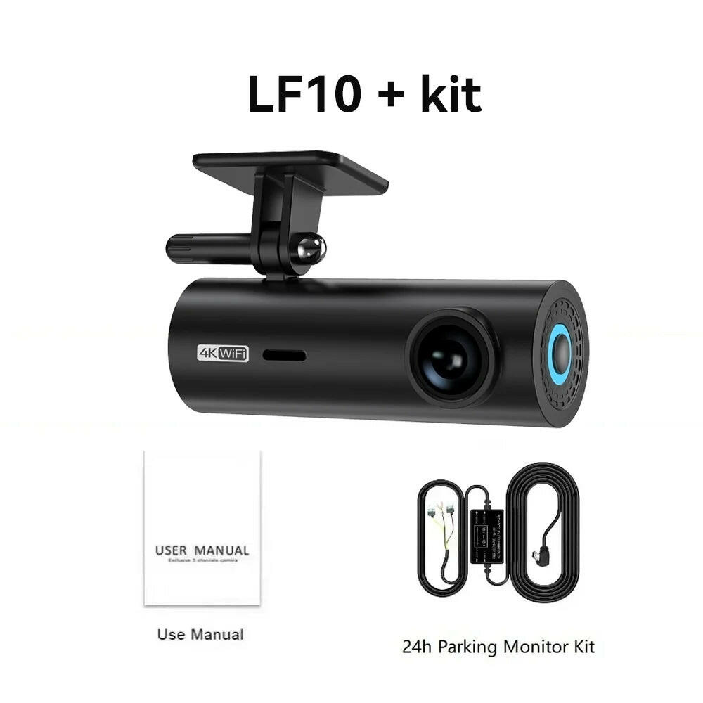 LF10 Front 4K Dashcam Loop Recording and Auto Overwriting Car Video Recorders Time Overprint Video Playback Dash Cams.