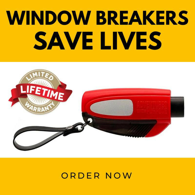 Essential 2-in-1 Emergency Tool: Window Breaker & Seatbelt Cutter for Every Driver.