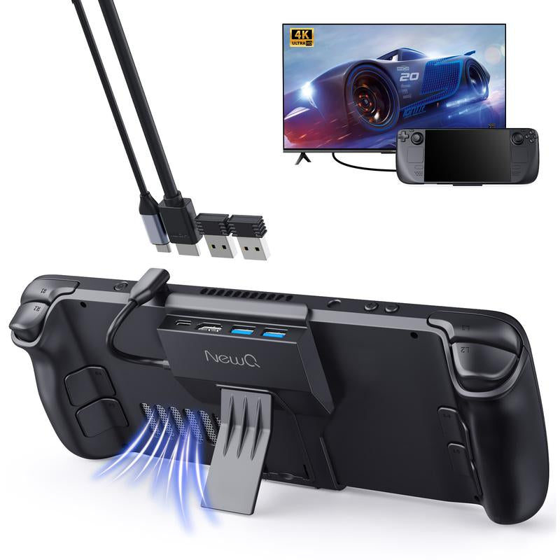 Portable Steam Deck Dock & Stand, with HDMI 4K@60Hz, 2 USB-A3.0, Support Pd-In 100W Max, Support Steam Deck OLED Accessories Console