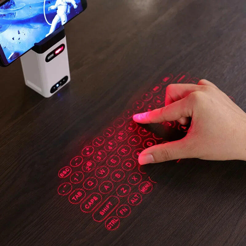 Revolutionary Virtual Laser Keyboard with Bluetooth Wireless Touch Projector - The Ultimate Solution for All Your Typing Needs on Computer, iPhone, iPad, and Laptop!.