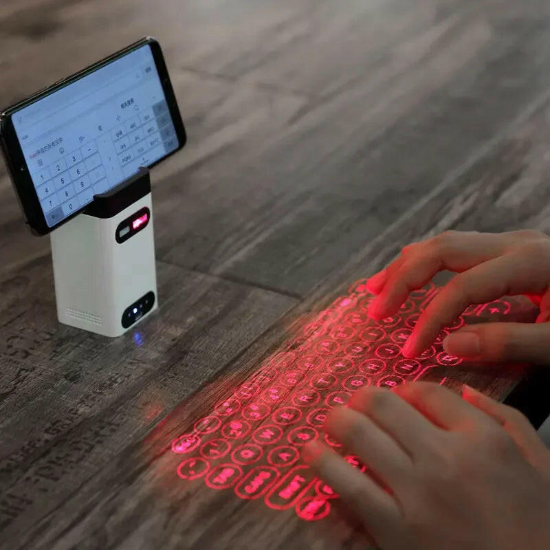 Revolutionary Virtual Laser Keyboard with Bluetooth Wireless Touch Projector - The Ultimate Solution for All Your Typing Needs on Computer, iPhone, iPad, and Laptop!.