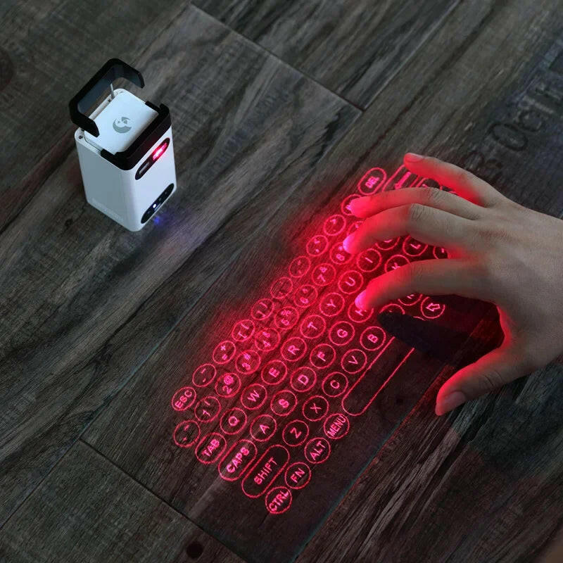 Revolutionary Virtual Laser Keyboard with Bluetooth Wireless Touch Projector - The Ultimate Solution for All Your Typing Needs on Computer, iPhone, iPad, and Laptop!.