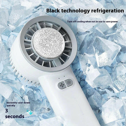 2024 Summer Gadget Handheld Turbo Jet Fan Mini Portable Ice Cold Fan Generation Brushless Motor Wind High Speed Duct Fans Violent Blower.