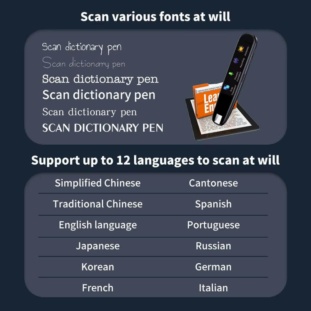 Translator 112 Languages Offline WIFI Scanning Translation Pen Scan Marker Instant Smart Voice Translator High Quality and Cheap.