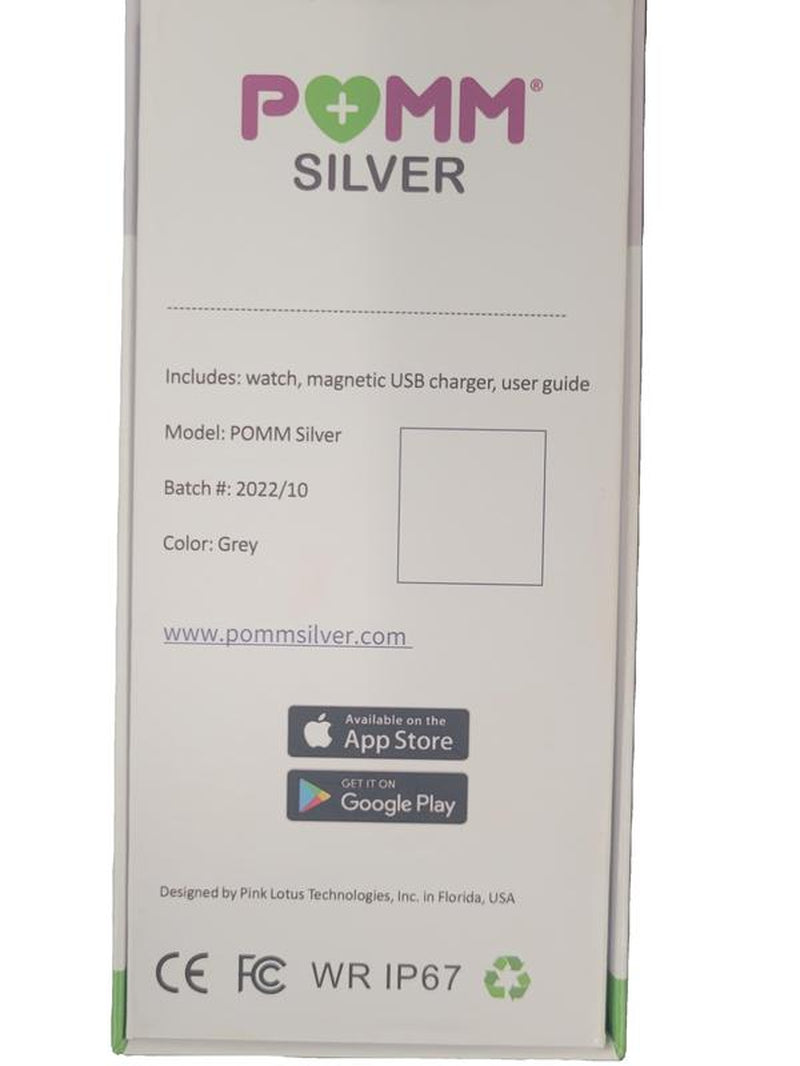 POMM SILVER SENIOR SMART WATCH (GPS +CELLULAR) FALL DETECTION, RX REMINDER Health Monitoring