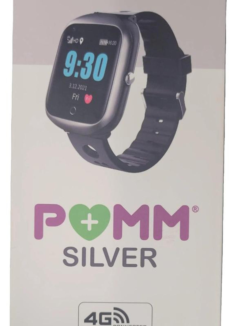 POMM SILVER SENIOR SMART WATCH (GPS +CELLULAR) FALL DETECTION, RX REMINDER Health Monitoring