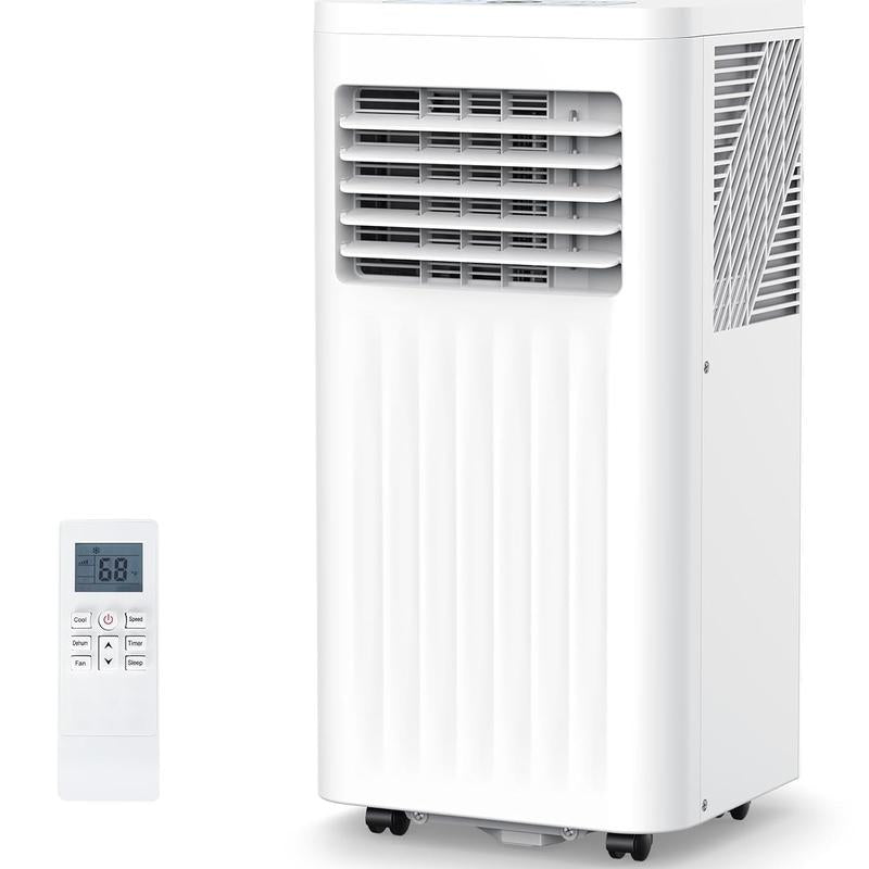 COWSAR 8,000 BTU Portable Air Conditioners Cool up to 350 Sq.Ft, 4 Modes Portable AC with Remote Control, LED Display, 24Hrs Timer, Installation Kits for Home/Office/Dorms, White