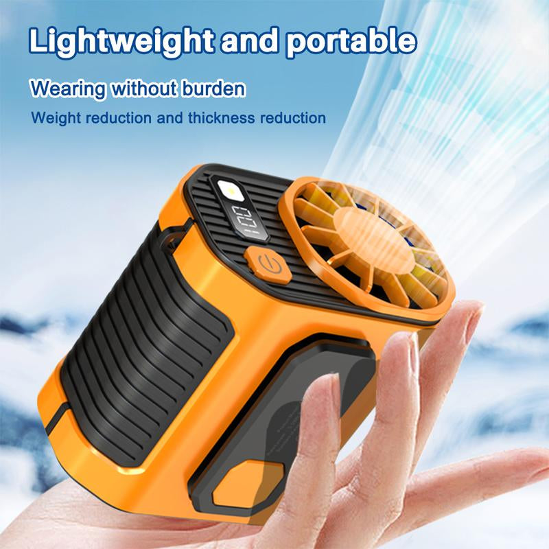 3-in-1 Portable Fan with 10000mAh Power Bank and LED Light - Rechargeable Outdoor Fan with 3 Wind Speeds, Ideal for Camping, Hiking, Gardening, and Travel