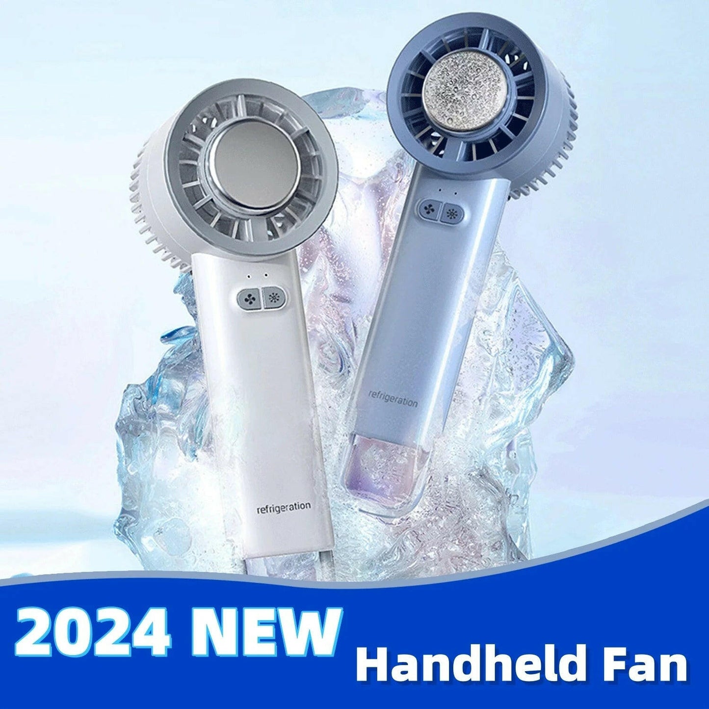 2024 Summer Gadget Handheld Turbo Jet Fan Mini Portable Ice Cold Fan Generation Brushless Motor Wind High Speed Duct Fans Violent Blower.