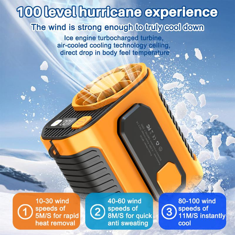 3-in-1 Portable Fan with 10000mAh Power Bank and LED Light - Rechargeable Outdoor Fan with 3 Wind Speeds, Ideal for Camping, Hiking, Gardening, and Travel