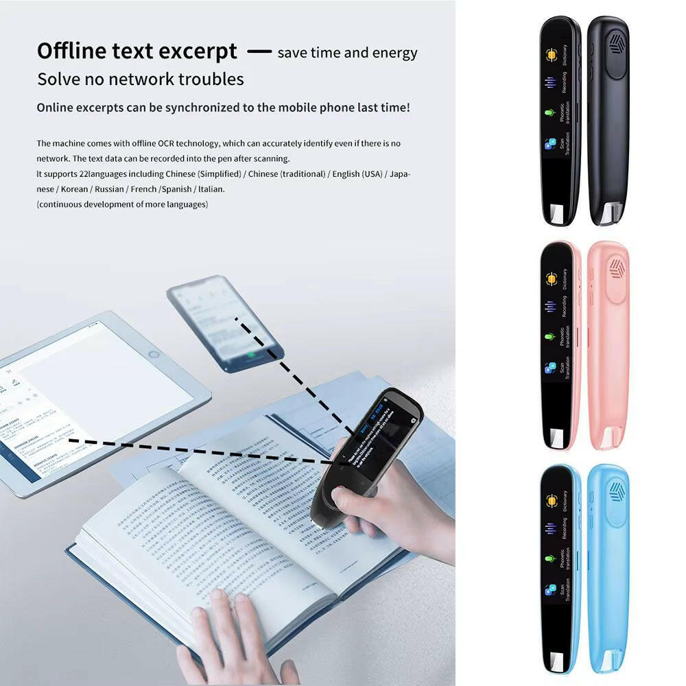 Translator 112 Languages Offline WIFI Scanning Translation Pen Scan Marker Instant Smart Voice Translator High Quality and Cheap.