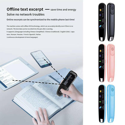 Translator 112 Languages Offline WIFI Scanning Translation Pen Scan Marker Instant Smart Voice Translator High Quality and Cheap.