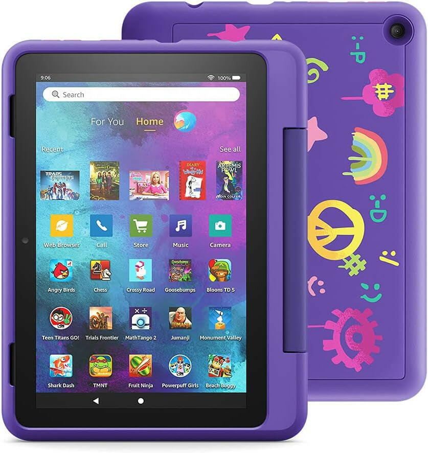 Fire HD 8 Kids Pro Tablet, 8" HD, Ages 6–12, 32 GB, (2021 Release), Doodle.