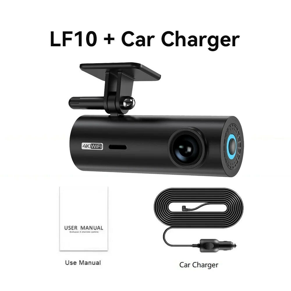 LF10 Front 4K Dashcam Loop Recording and Auto Overwriting Car Video Recorders Time Overprint Video Playback Dash Cams.