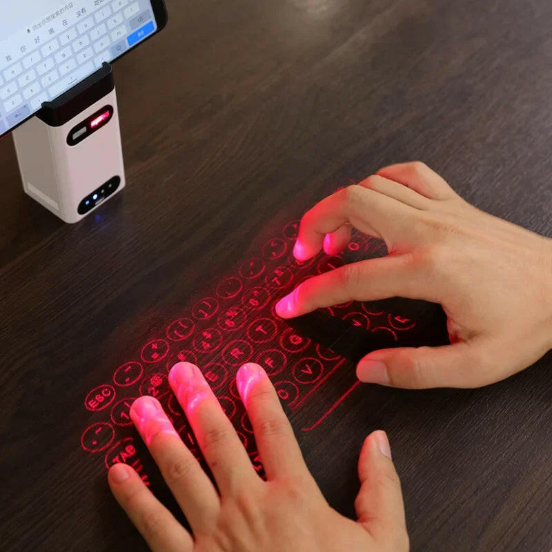 Revolutionary Virtual Laser Keyboard with Bluetooth Wireless Touch Projector - The Ultimate Solution for All Your Typing Needs on Computer, iPhone, iPad, and Laptop!.