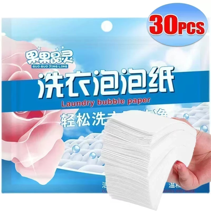 60 Pcs Laundry Tablets Concentrated Washing Powder Laundry Soap Washing Machine Clothing Strong Cleaning Sheets Detergent