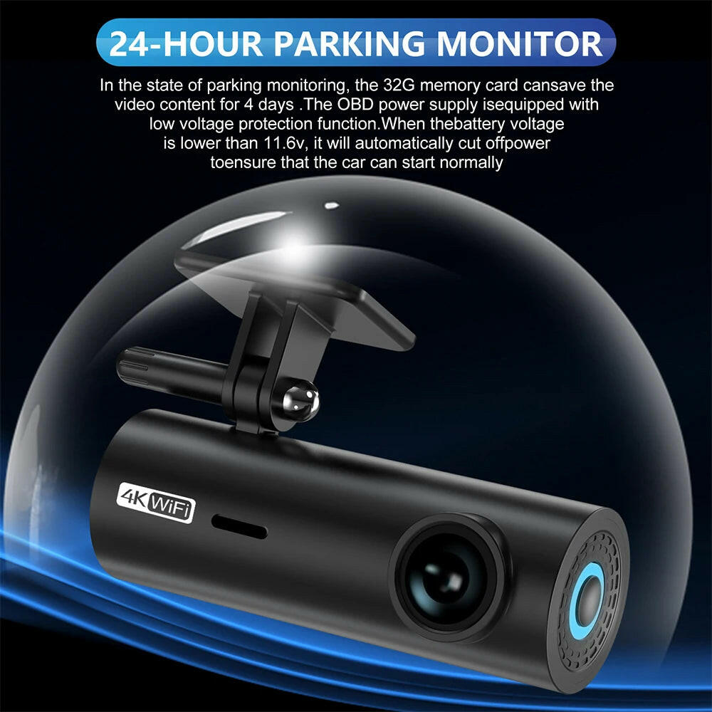 LF10 Front 4K Dashcam Loop Recording and Auto Overwriting Car Video Recorders Time Overprint Video Playback Dash Cams.