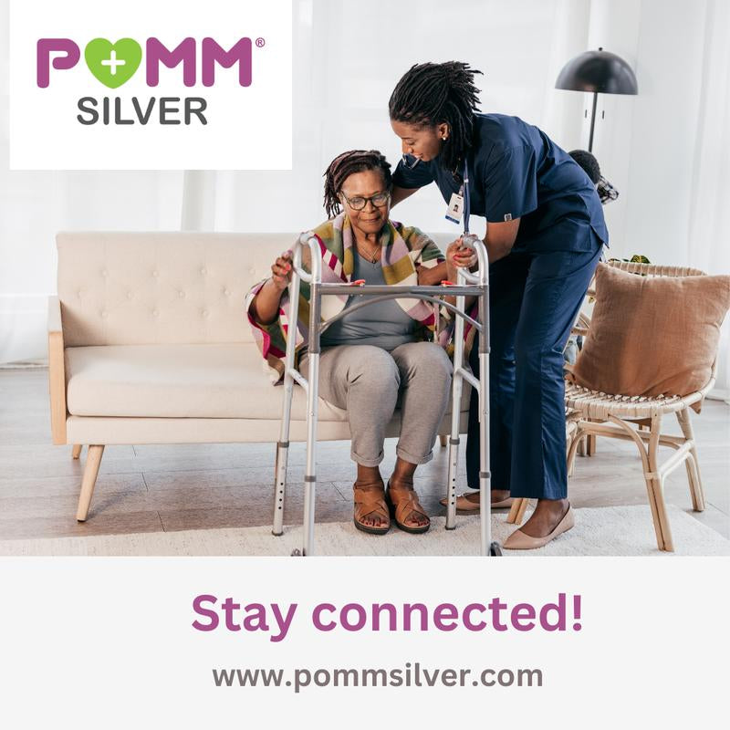 POMM SILVER SENIOR SMART WATCH (GPS +CELLULAR) FALL DETECTION, RX REMINDER Health Monitoring