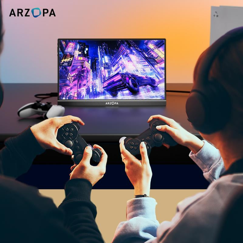 ARZOPA 16.1'' 100% Srgb 144Hz&60Hz Portable Gaming Monitor 1080P FHD Kickstand Portable Monitor External Second Screen for Laptop,Pc,Ps5,Xbox,Switch