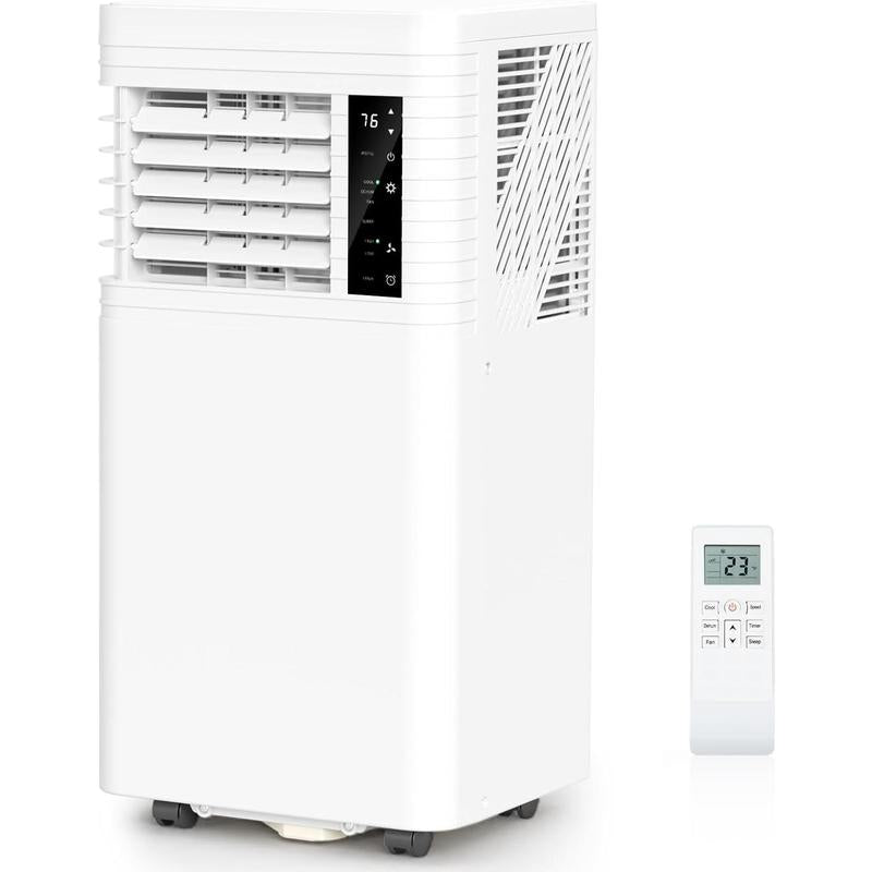 COWSAR 8,000 BTU Portable Air Conditioners Cool up to 350 Sq.Ft, 4 Modes Portable AC with Remote Control, LED Display, 24Hrs Timer, Installation Kits for Home/Office/Dorms, White