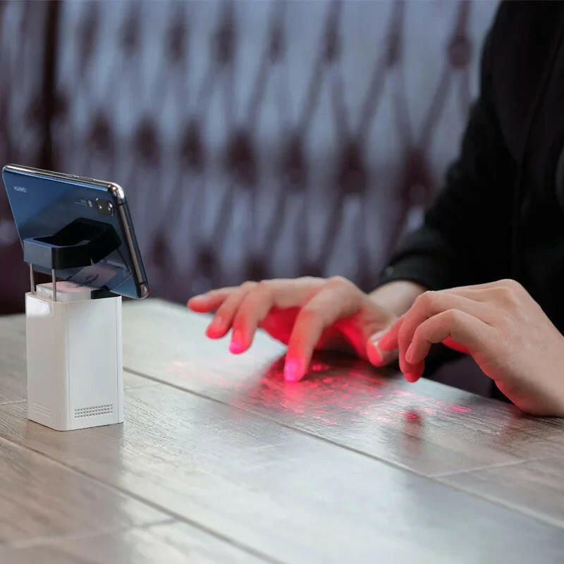 Revolutionary Virtual Laser Keyboard with Bluetooth Wireless Touch Projector - The Ultimate Solution for All Your Typing Needs on Computer, iPhone, iPad, and Laptop!.