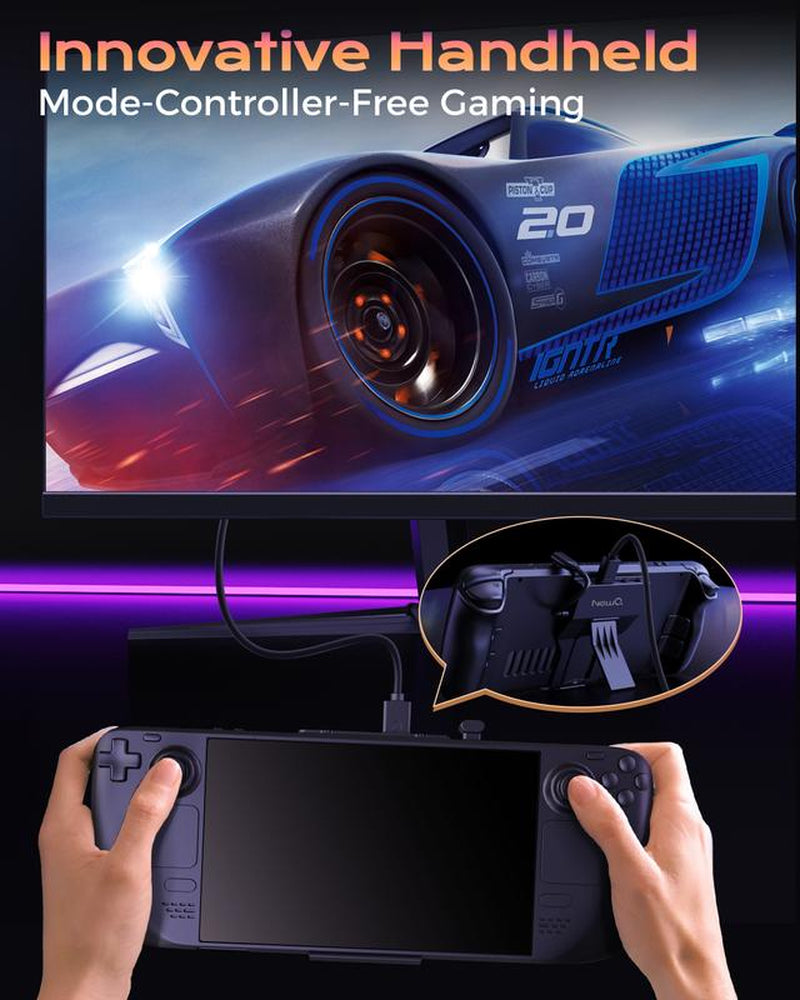 Portable Steam Deck Dock & Stand, with HDMI 4K@60Hz, 2 USB-A3.0, Support Pd-In 100W Max, Support Steam Deck OLED Accessories Console