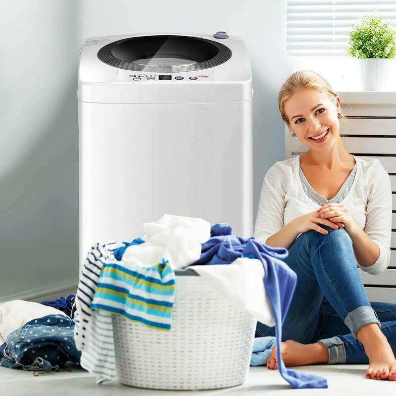 Costway Portable Washing Machine, Full Automatic Washer and Dryer Combo, Compact Laundry Washer Spinner for Apartment RV Dorm.