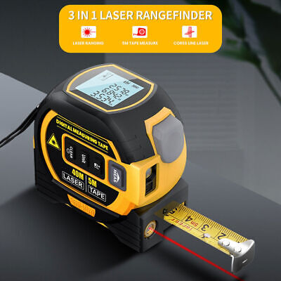 3 in 1 Laser Tape Measure Laser Distance Measuring Rangefinder Infrared High-Precision Digital Electronic Ruler Measuring Level.